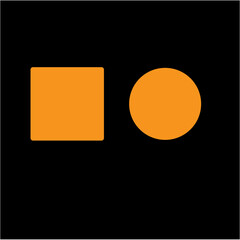 Square and rounded  icon vector logo design template