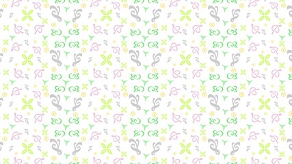 White seamless background, floral design