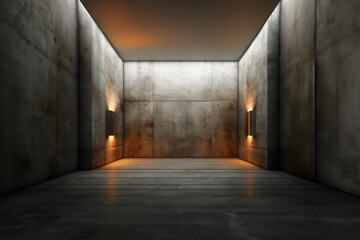 Fototapeta na wymiar Abstract empty modern concrete walls room