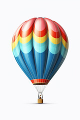 A colorful hot air balloon flying in the sky. Generative AI.