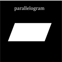 Parallelogram icon vector logo design template