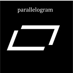 Parallelogram icon vector logo design template