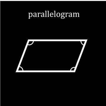 Parallelogram icon vector logo design template