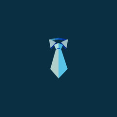 Blue origami tie
