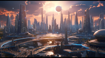 Future world background