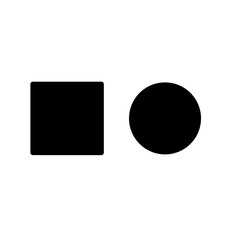 Square and rounded icon vector logo design template