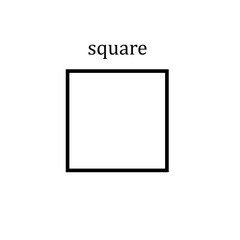 Square icon vector logo design template