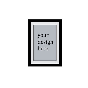 Frame square icon vector flat style 