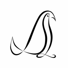 Icon line bird