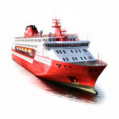 red cruise ship