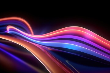 abstract futuristic background with pink blue glowing neon moving high speed wave lines and bokeh lights. Data transfer concept Fantastic wallpaper, Ai Generative