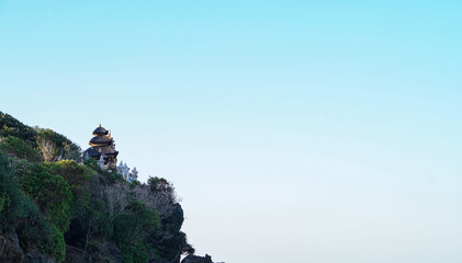 Balinese temple on the edge cliff