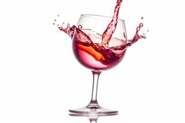 party alcohol red epicure glass gradient closeup drink wine liquid background. Generative AI.