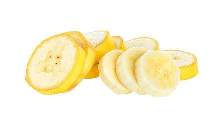 Banana slice isolated on transparent png