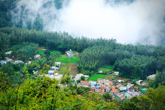 Yercaud village view from the mountains