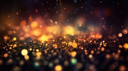 Obraz premium Abstract bokeh christmas background. AI generation