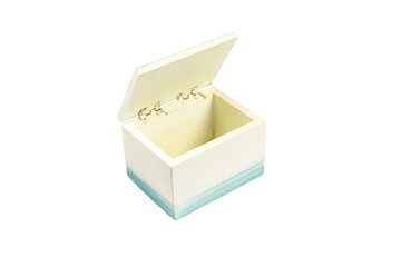 Empty Open wooden gift box