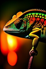 chameleon on a branch