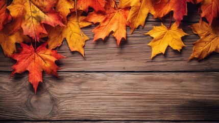Naklejka na ściany i meble Autumn season September 22 to December 21 Generative AI