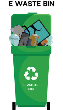 E-waste bin vector 