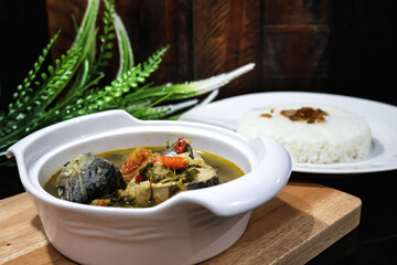 Pindang Serani, a traditional fish soup of Jepara, Central Java. Its flavor is a combination of spicy and sour. Better served hot with rice and fried shallot