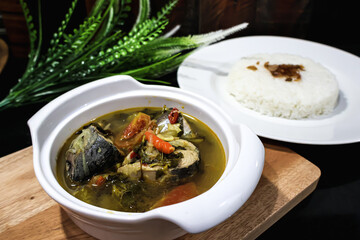 Pindang Serani, a traditional fish soup of Jepara, Central Java. Its flavor is a combination of spicy and sour. Better served hot with rice and fried shallot