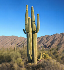 A large saguaro cactus