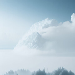 white_fog_sky. Generative AI