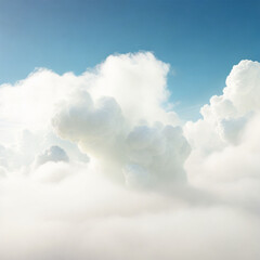 white_fog_sky. Generative AI