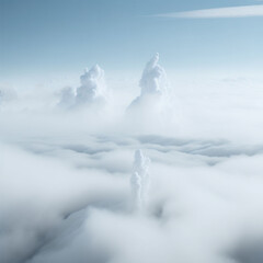 white_fog_sky. Generative AI