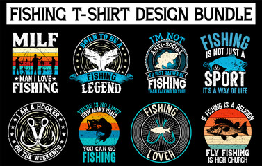 Fishing Vintage T-shirt Design Bundle, Fishing T Shirt Design Bundle, Fishing Vintage T Shirt Collection