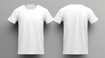 White t-shirt mockup, front and back, Generative Ai