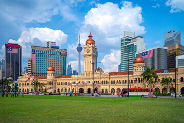 sultan abdul samad building in Kuala Lumpur, Malaysia - obrazy, fototapety, plakaty