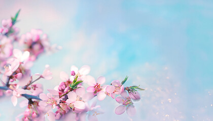 Fototapeta na wymiar Cherry blossom in full blooming. Generative ai