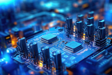 High Image Quality&Resolution of Electronic circuit boards and other technology component. Generated AI