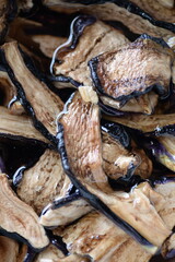 The dried strips of eggplant, aubergine, brinjal , in japan.