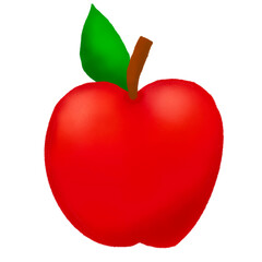 Apple isolated on white background Stock Illustration.