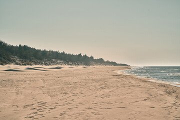 Serene Morning Bliss: Tranquil Baltic Sea Shore Awaits, Embracing the Essence of Vacation