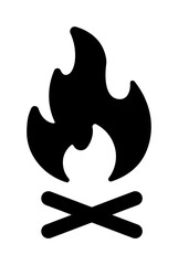 Campfire , bonfire vector icon illustration