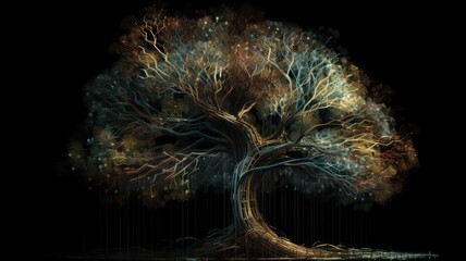 Digital tree. Generative AI