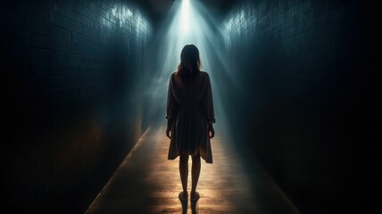 silhouette of a person. Generative AI