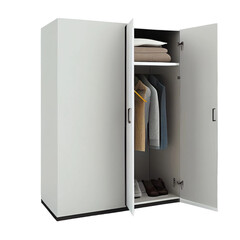 Wardrobe 3d render,  isolated on transparent background