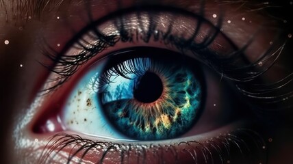 Fototapeta premium open eye space. Generative AI