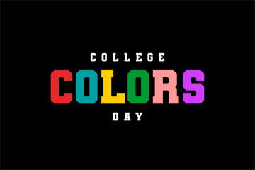 national College Colors Day background template Holiday concept