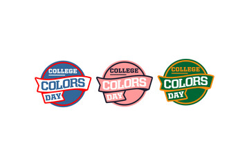 Fototapeta na wymiar national College Colors Day icon holiday