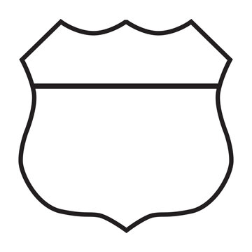 Route 66 Interstate Sign Blackline Sketch