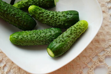 cucumbers on a plate