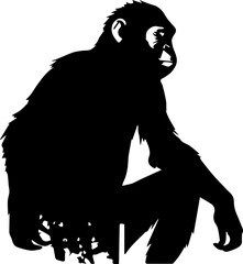 silhuette monkey animal images