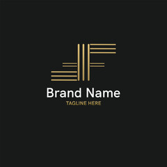Creative Initial Logo Concepts with letter FF
