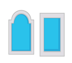 Windows classic and arched styles, architecture